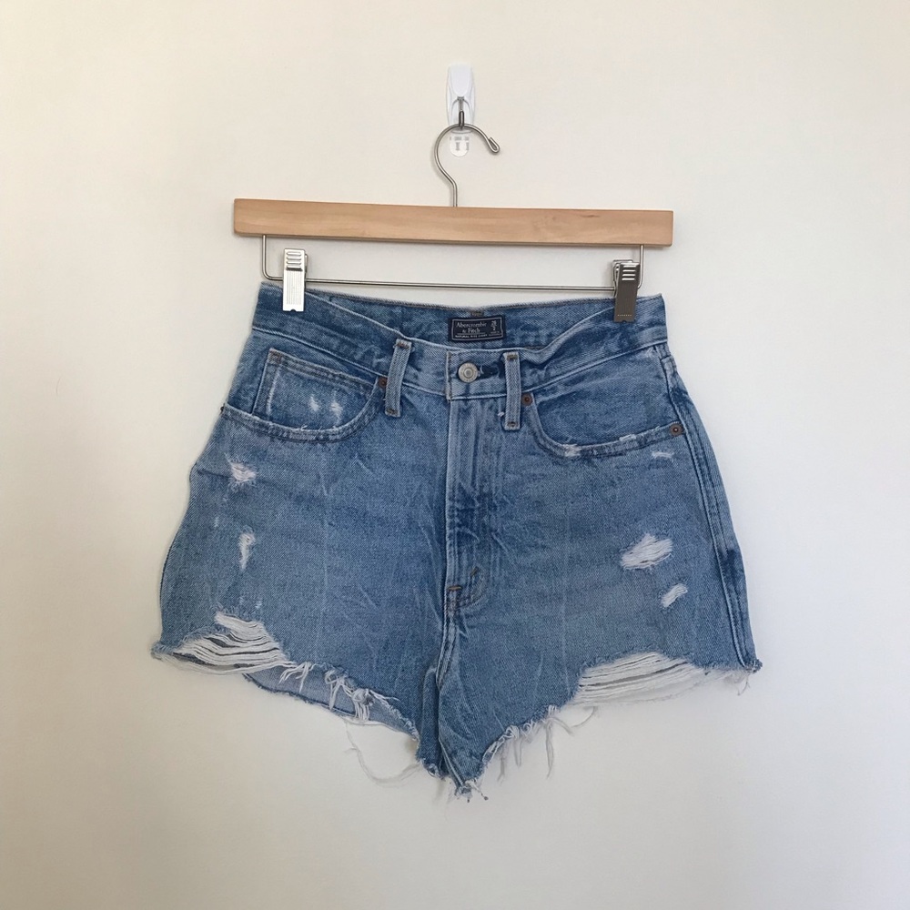 ABERCOMBIE & FITCH Natural-Rise Jean Shorts